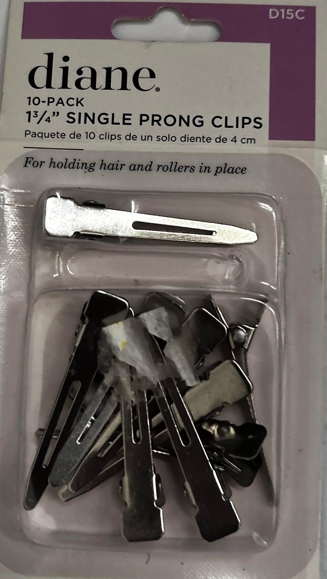 DIANE 10 PACK 1 3/4 " SINGLE PRONG CLIP