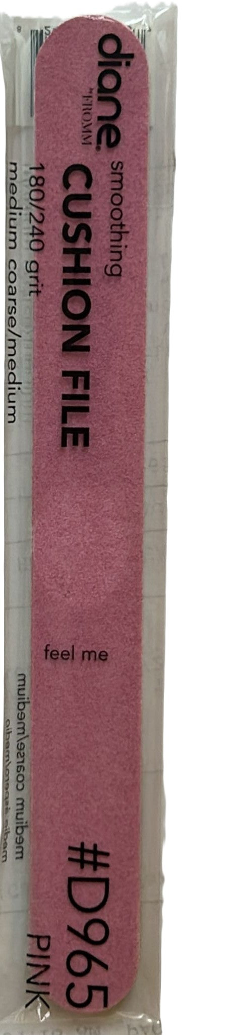 Diane smoothing Cushion File D#965 180/240 grit pink