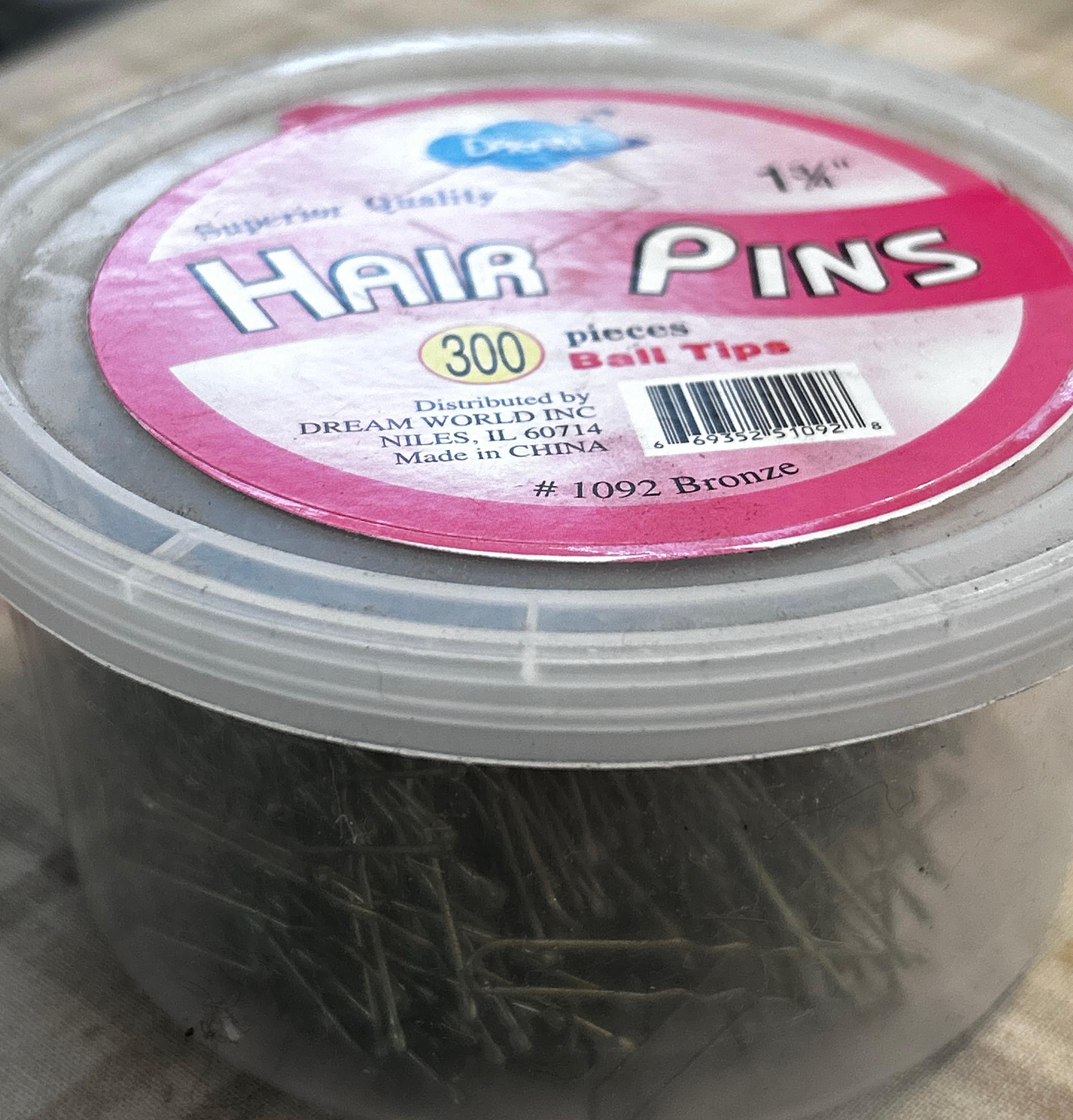 DREAM WORLD HAIR PINS 300 PCS 1 " 3/4 BALL TIPS