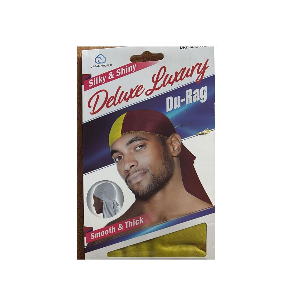 DREAM WORLD  SILKY & SHINY DURAG ASSORTED GOLD-GREEN
