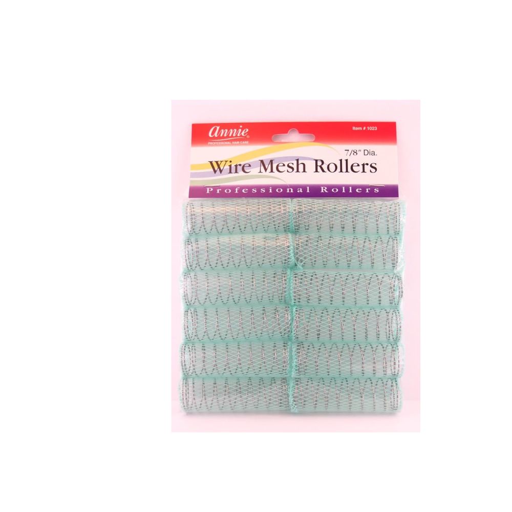 Annie Wire Mesh Rollers Green 7/8" Dia