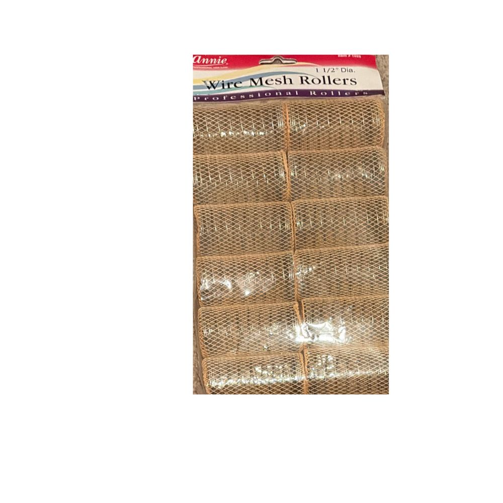 Annie Wire Mesh Rollers Orange 1 1/2" Dia