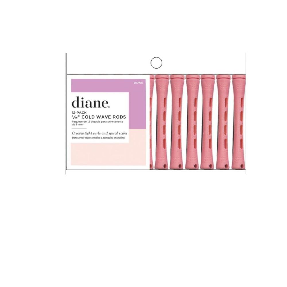 Diane Cold Wave Rods 5/16" Pink - 12 Pack #DCW6