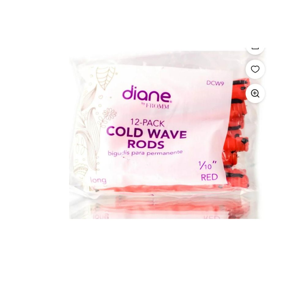 Diane 12 PC Red Cold Wave Rods - 1/10" DCW9