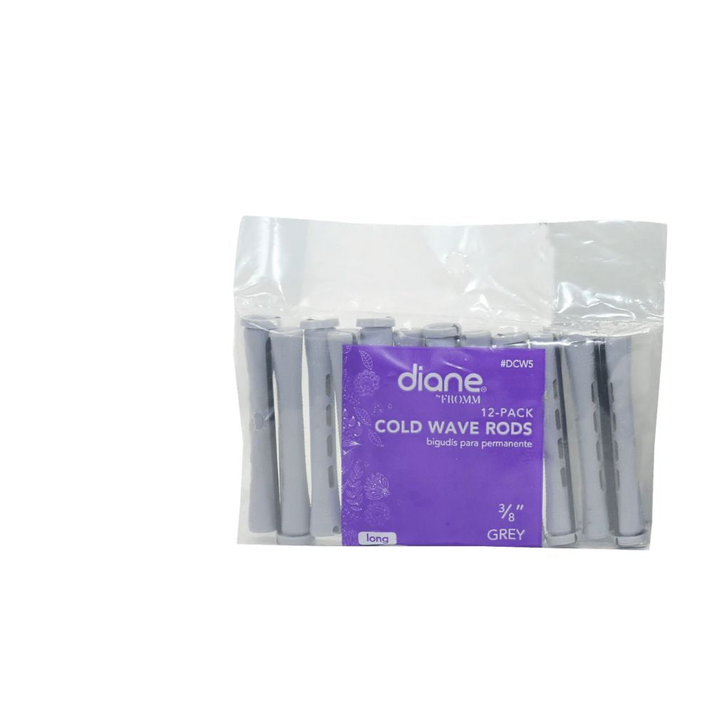 Diane 12 PC Grey Cold Wave Rods - 3/8" DCW5
