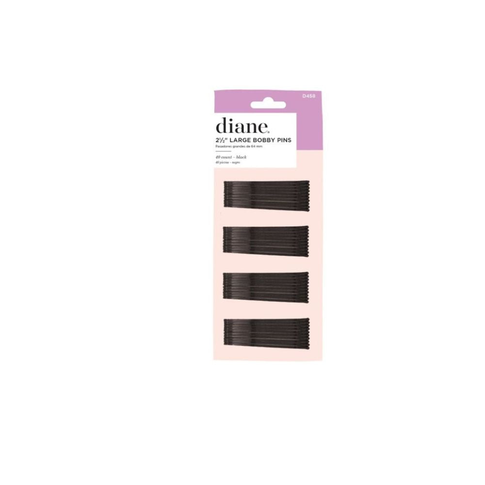 Diane Large Bobby Pins 2-1/2" - Black - 40 Count #D458