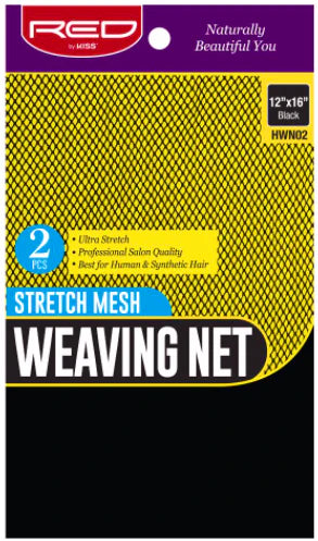 Red by Kiss 12"x16" 2pcs Stretch Mesh Weaving Net #HWN02 Black