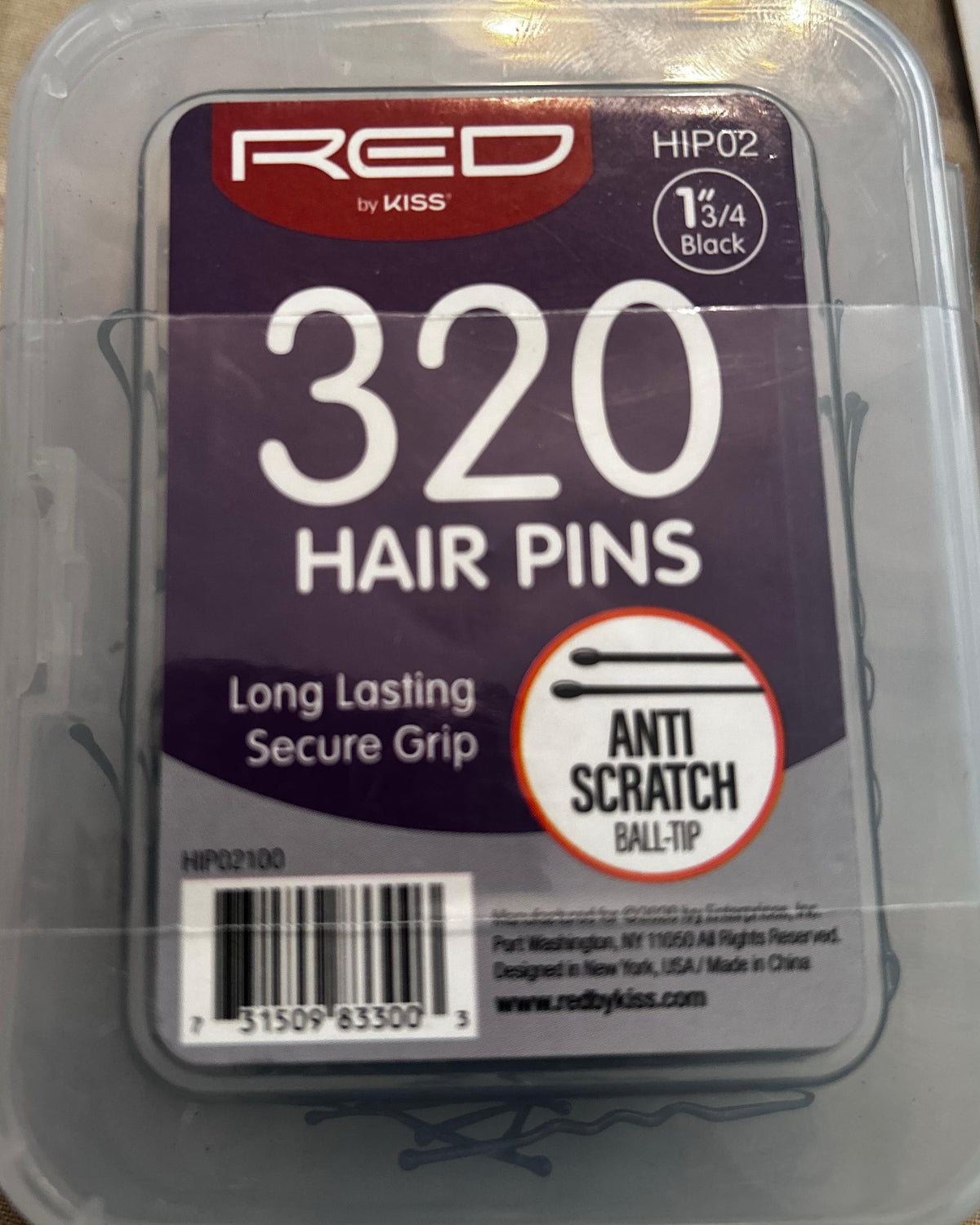 320 HAIR PINS 1" 3/4 BLACK