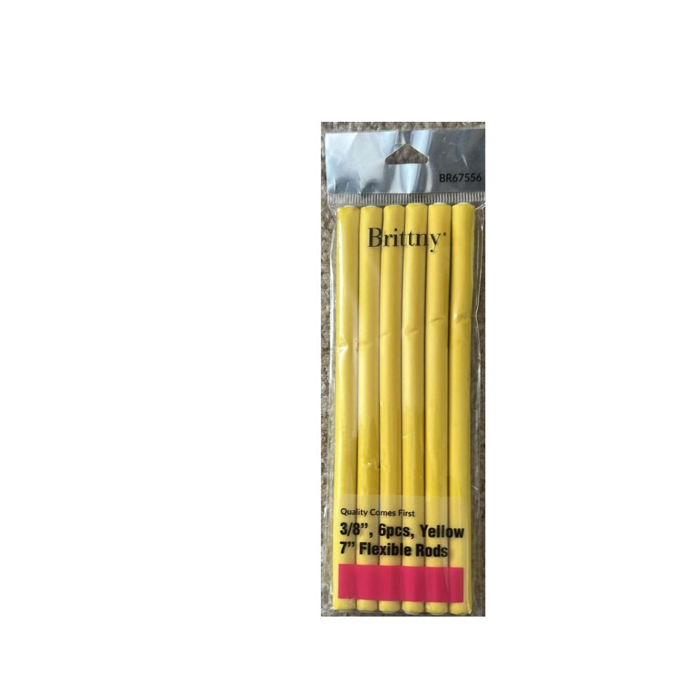Brittny 3 / 8" 6 pcs yellow  flexible rods