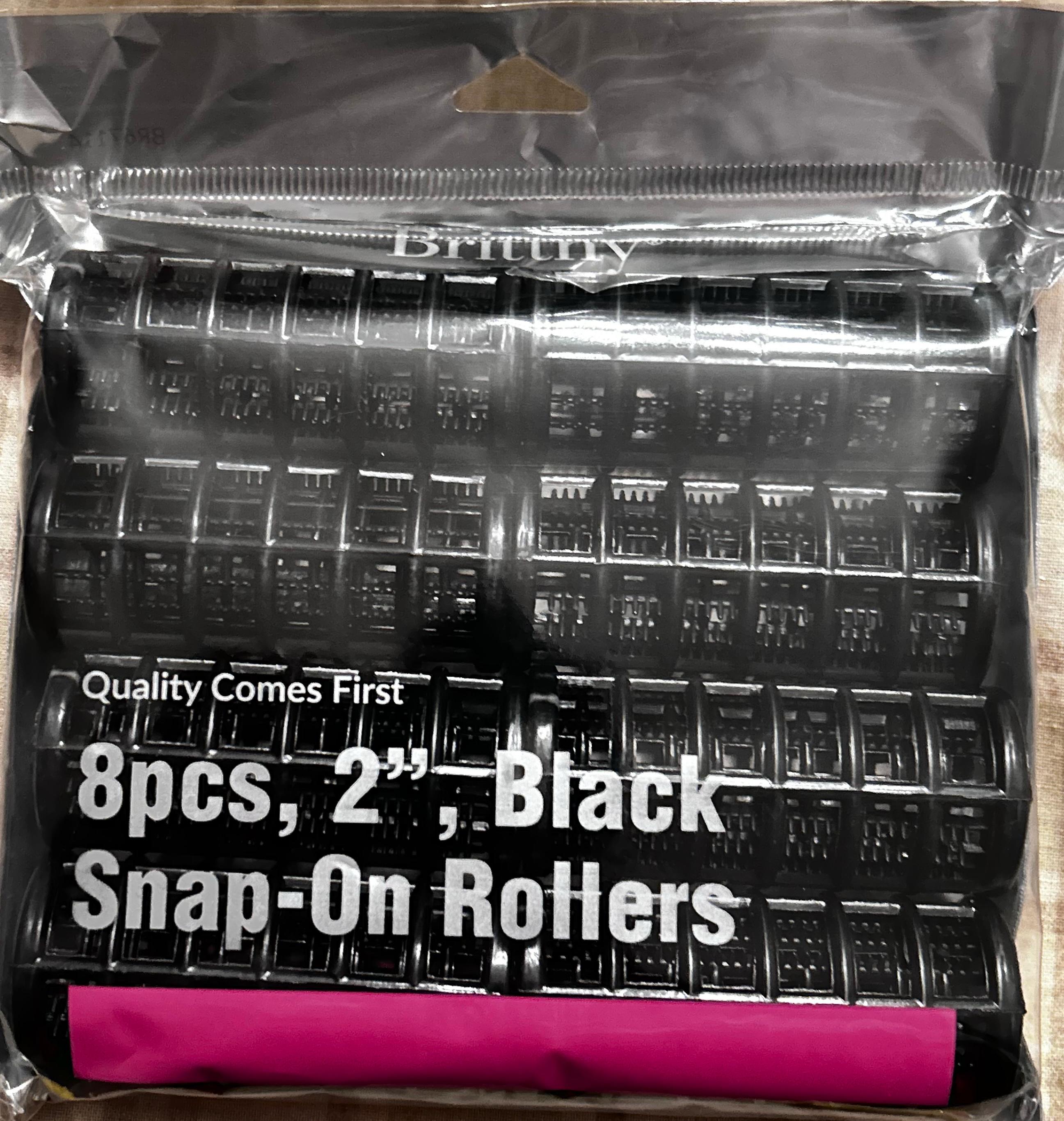 8 pcs 2 black snap on rollers