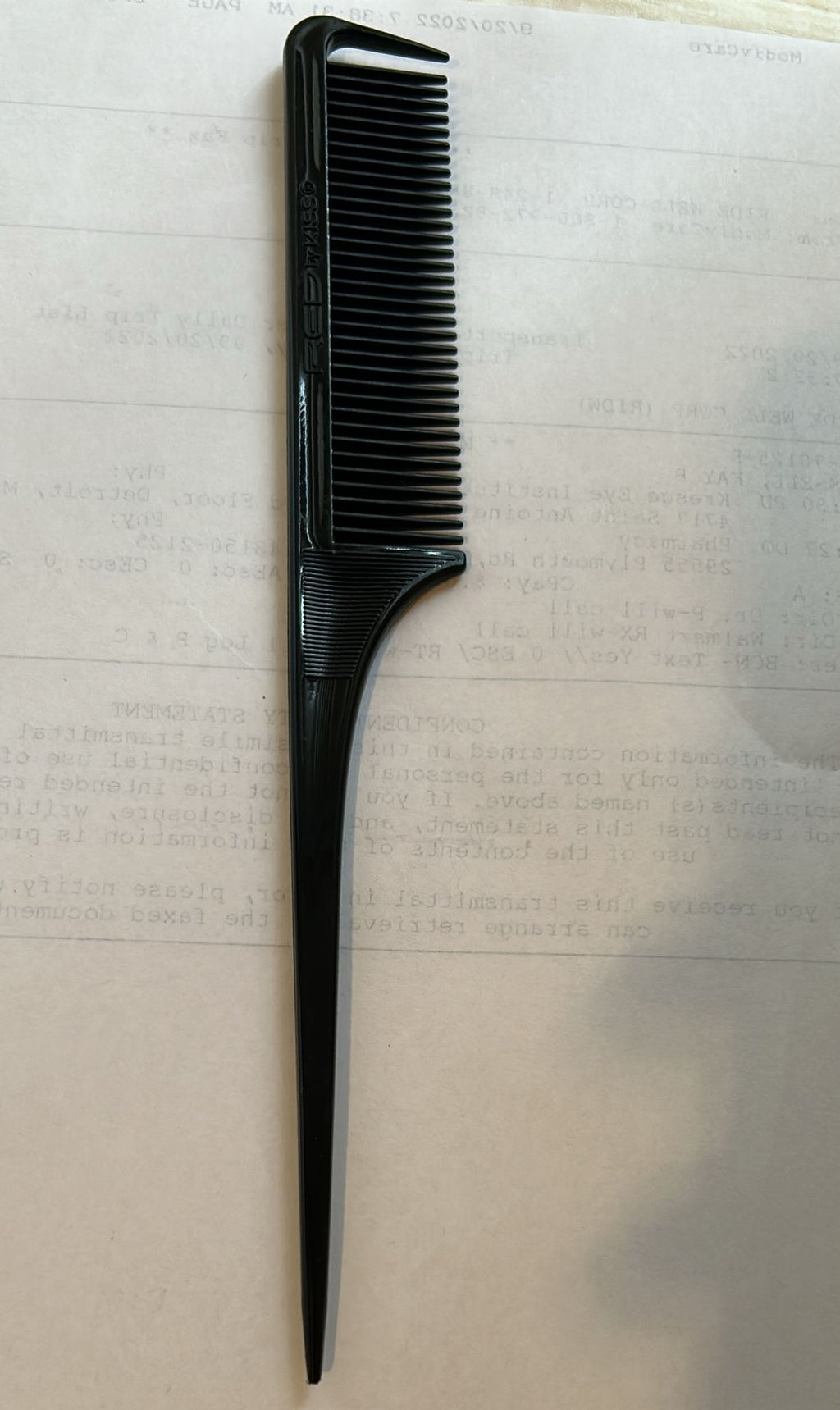 Plastic Anti-static Rat Tail Comb