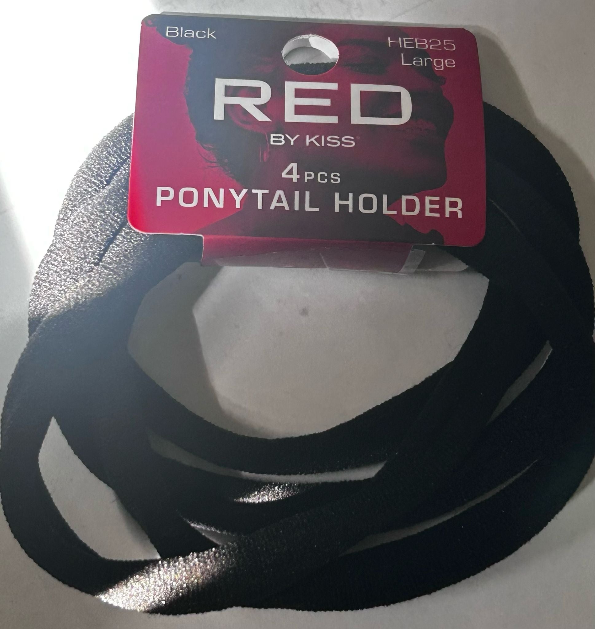 RED BY KISS 4 PCS PONYTAIL HOLDER