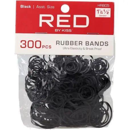 RED BY RUBBER BANDS 300 PCS 1 &1/2"