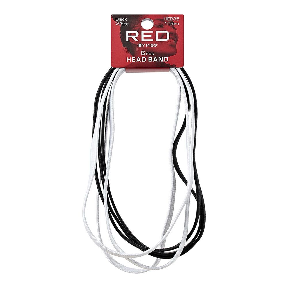 Red by Kiss 10mm Headband 6-piece #Heb35 white and black