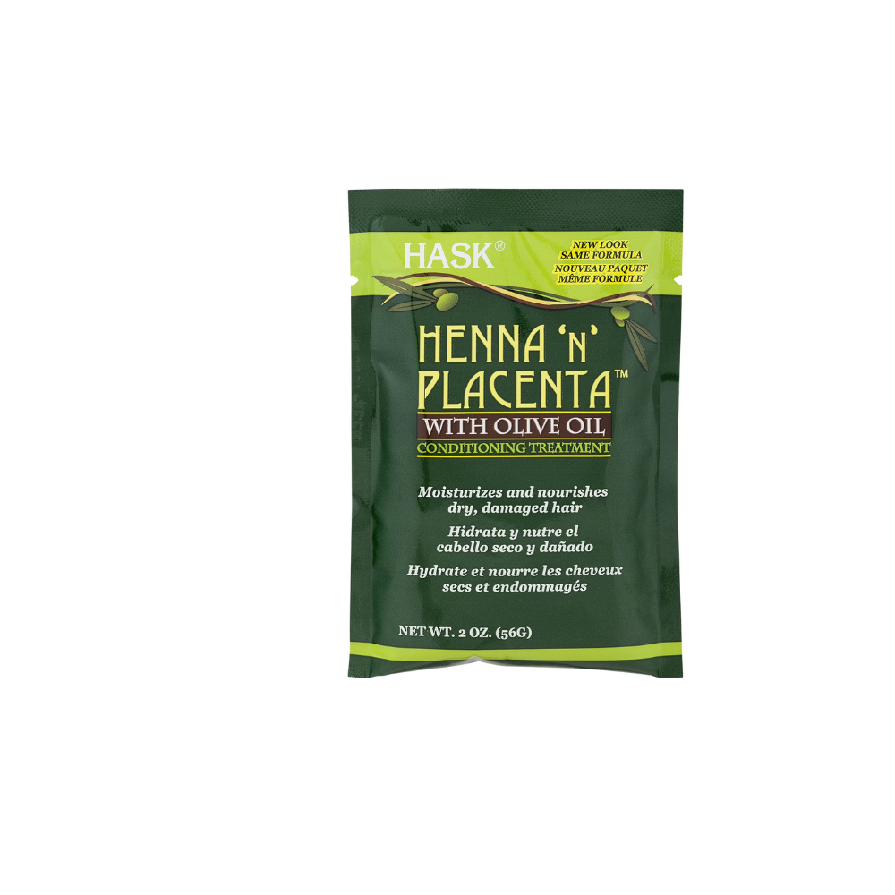 Hask Henna 'N' Placenta Conditioning Treatment With Olive Oil, 2.0 OZ