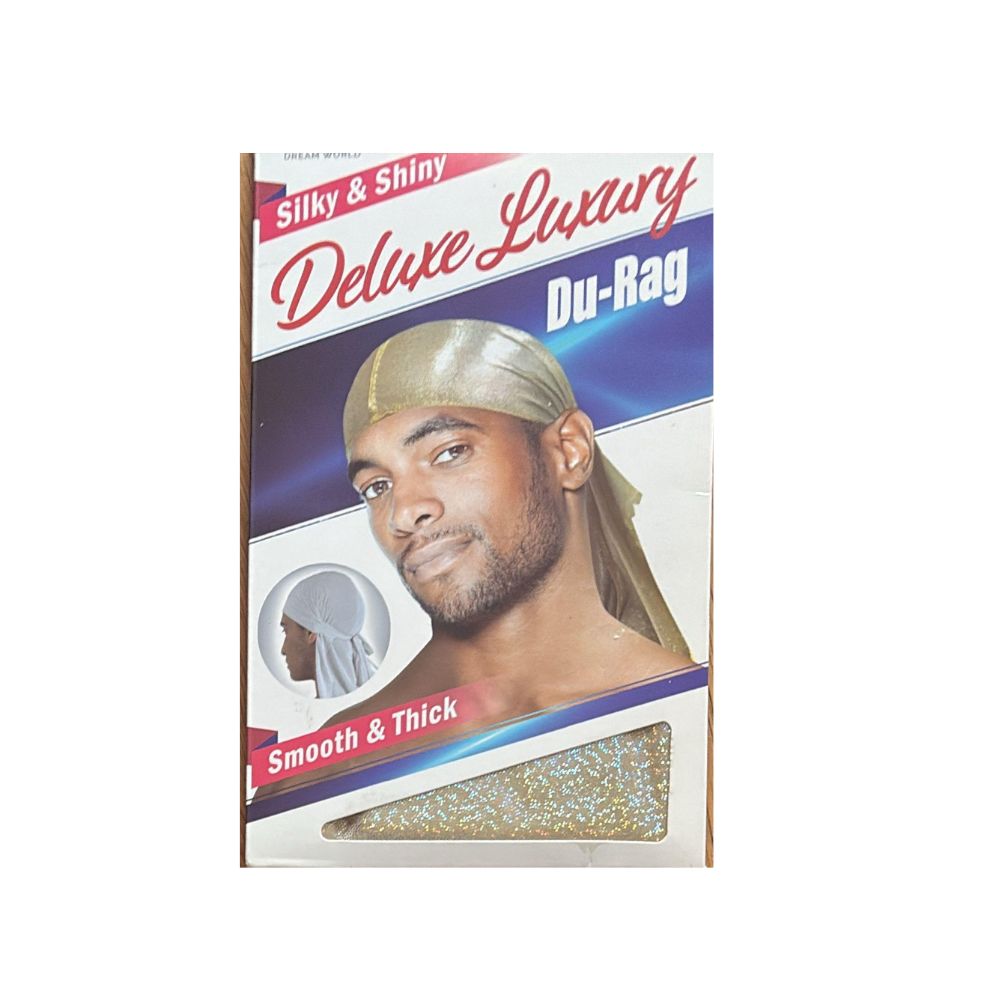 DREAM WORLD  SILKY & SHINY DURAG ASSORTED GOLD-GREEN