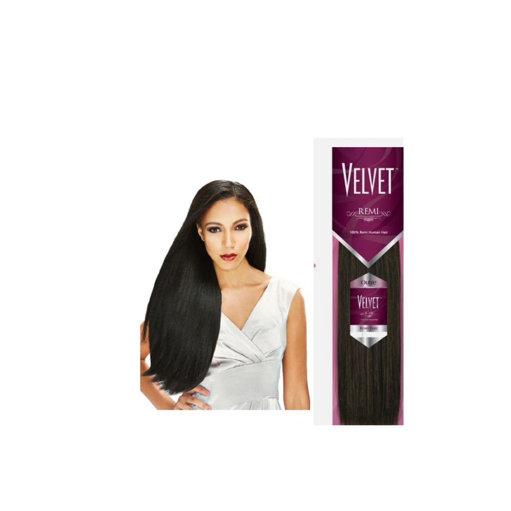 Remi Human Hair Weave OUTRE Velvet Yaki :  16"