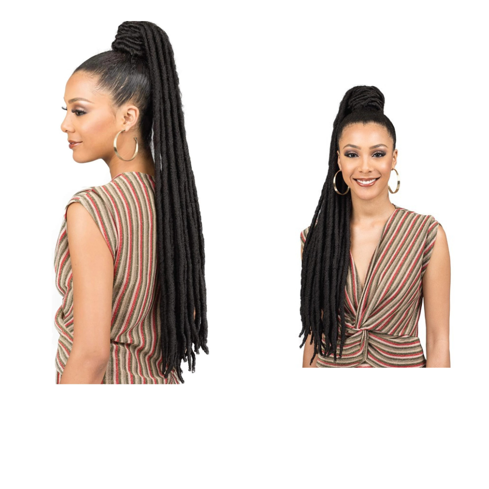 BOBBI BOSS Synthetic Hair Drawstring Ponytail Speedy SPUP42 Faux Loc 30”