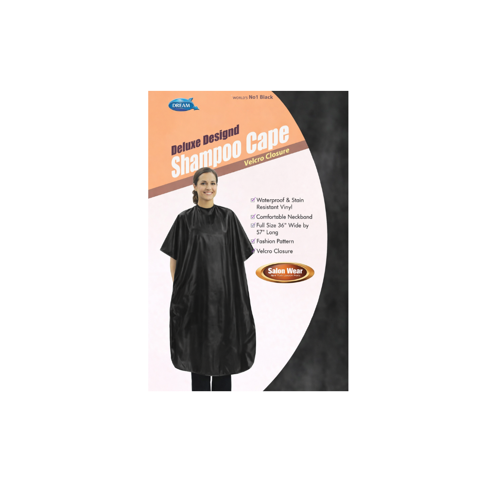 Salonwear / Barberwear: Shampoo Cape - Deluxe Designed : Color White