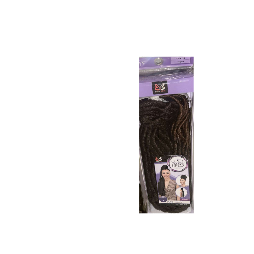 BOBBI BOSS Synthetic Hair Drawstring Ponytail Speedy SPUP42 Faux Loc 30”