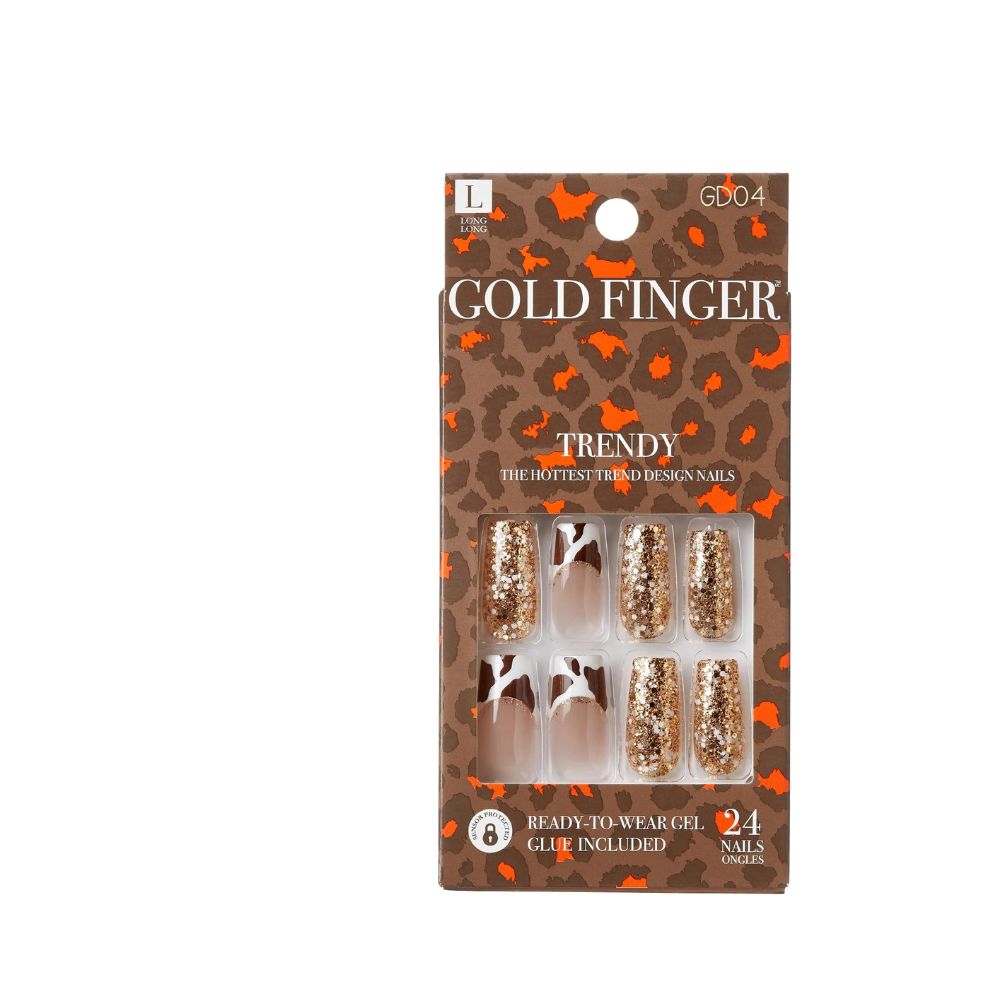 GOLD FINGER NAILS - TRENDY (GD) -:GD04