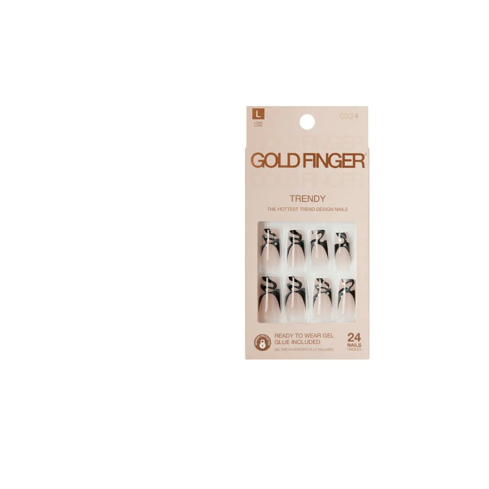 GOLD FINGER NAILS - TRENDY (GD) -:GD24