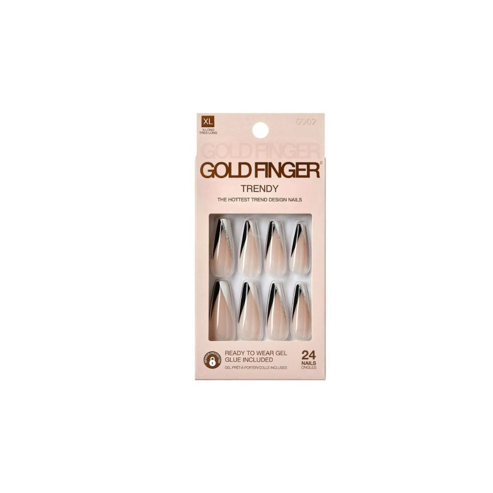 GOLD FINGER NAILS - TRENDY (GD) -:GD02