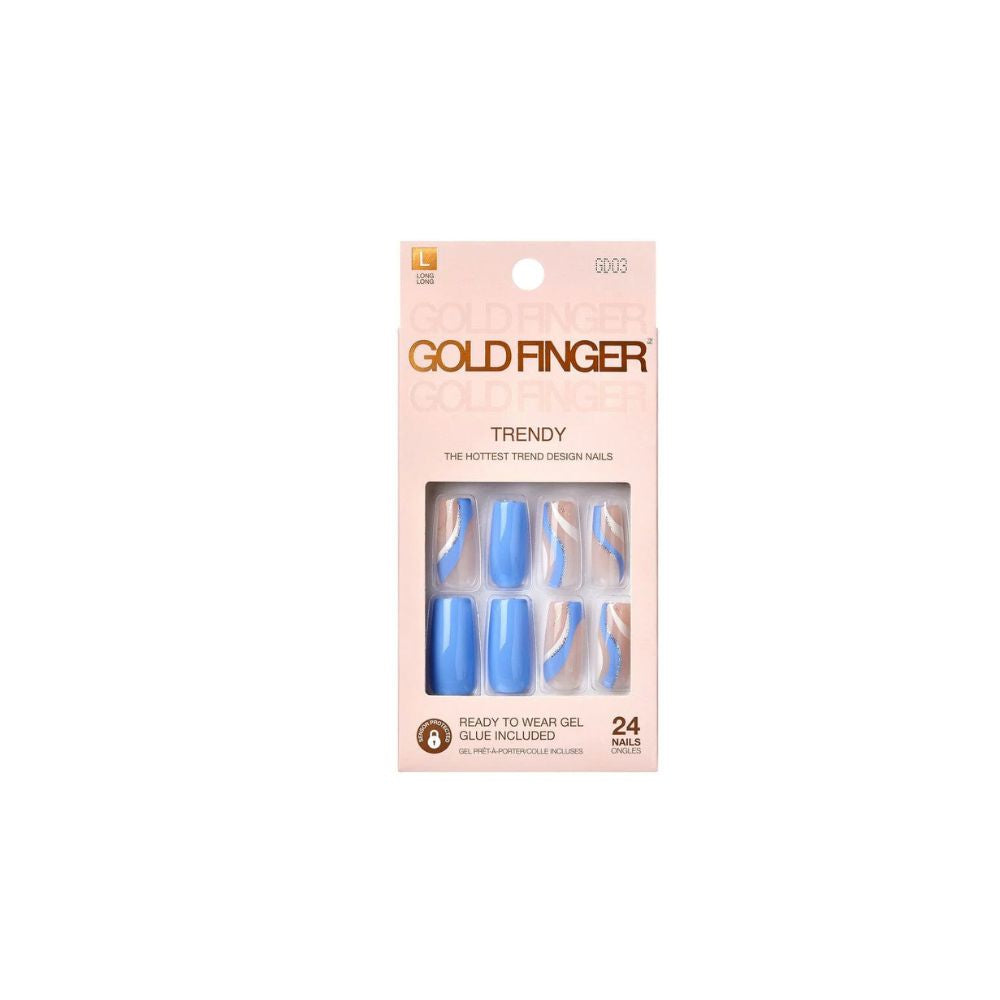 GOLD FINGER NAILS - TRENDY (GD) -:GD03