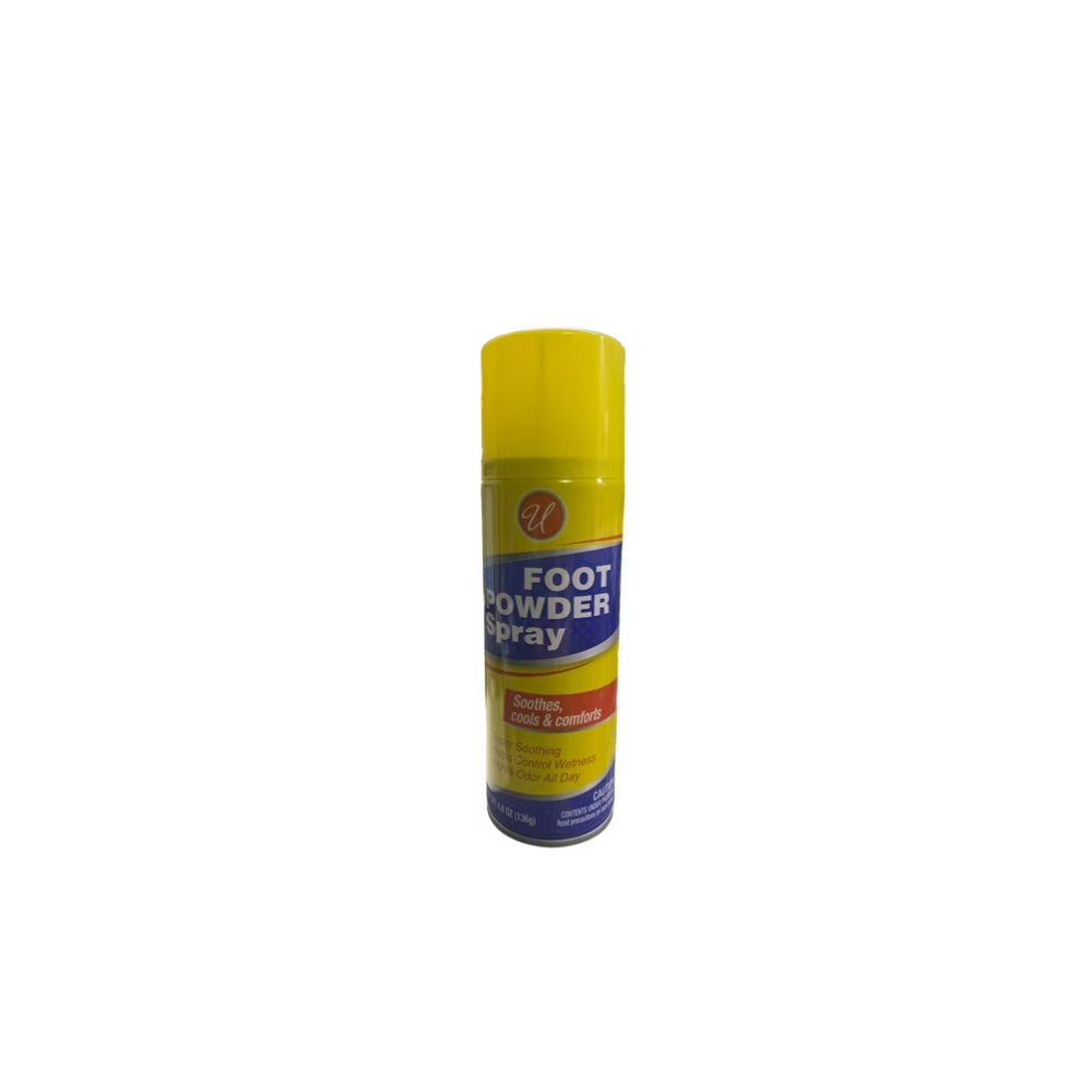 U Foot Powder Spray Soothes Cools and Comforts Fights odors all day, Helps control Wetness 4.8 oz