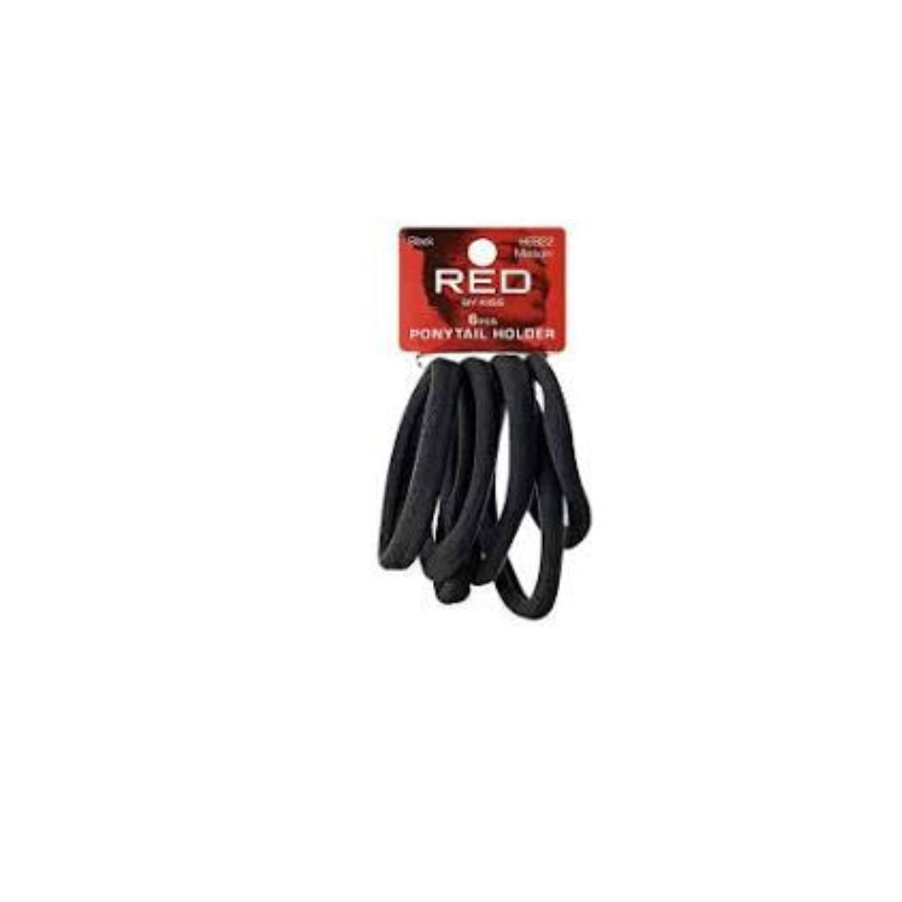 RED BY KISS 4 PCS PONYTAIL HOLDER