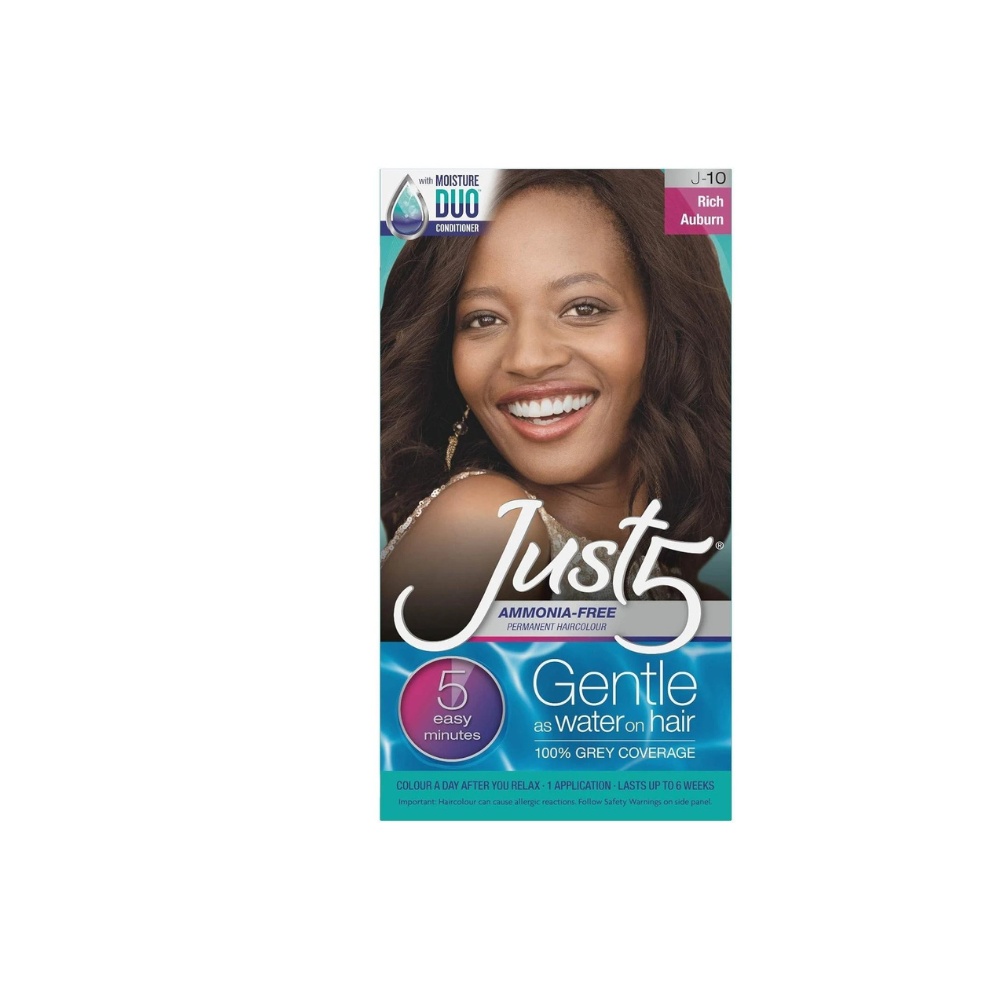 Just 5 Women's 5 Minute Permanent Hair Color Rich Auburn Ammonia Free