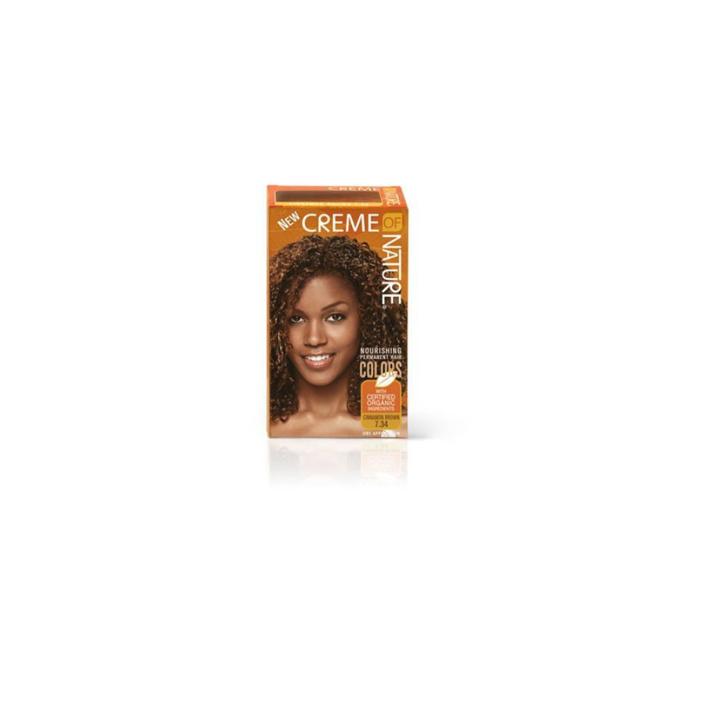 Creme of Nature Permanent Hair Color 7.34 Cinnamon Brown