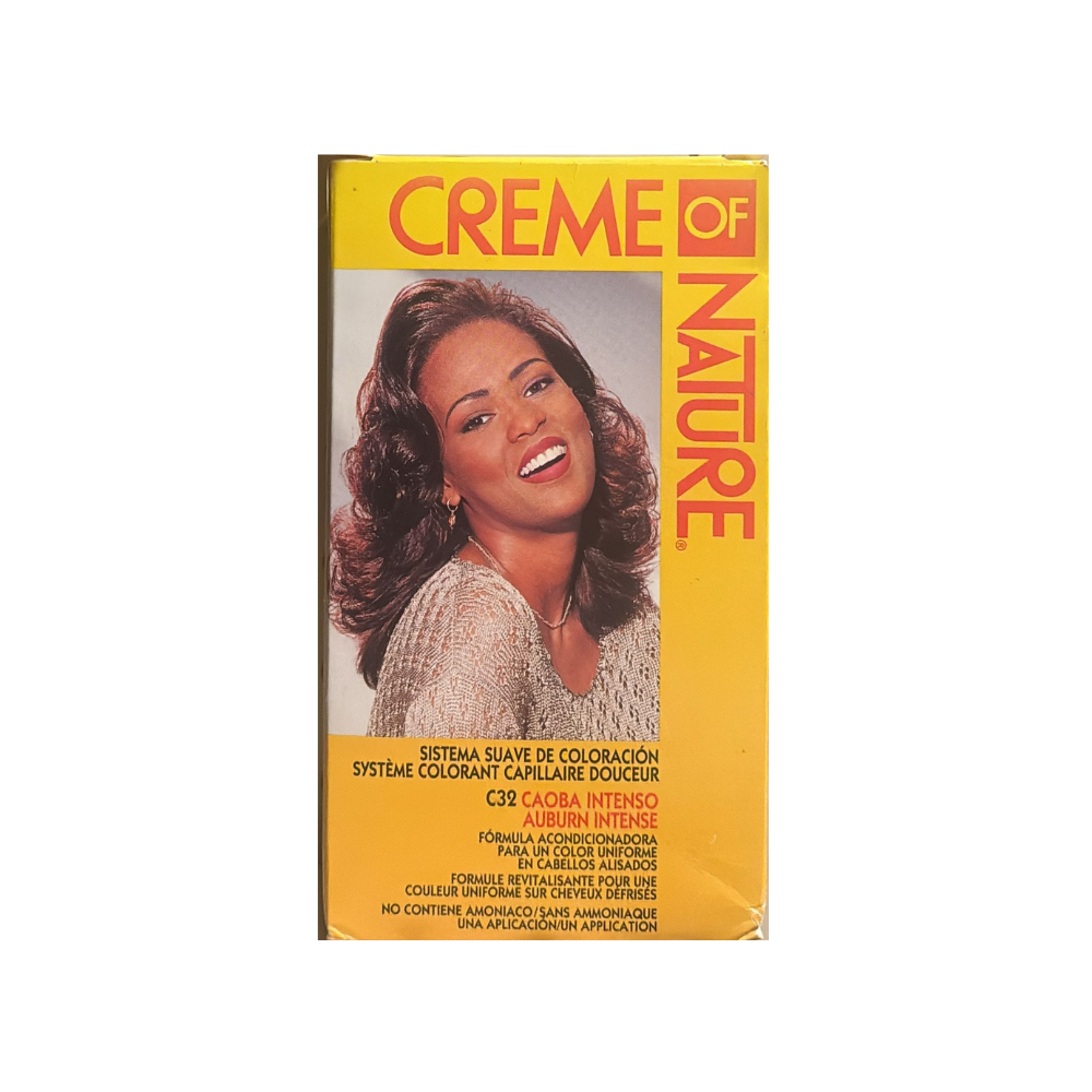 Creme Of Nature Permanent Hair Color C32  Auburn Intense Yellow Box