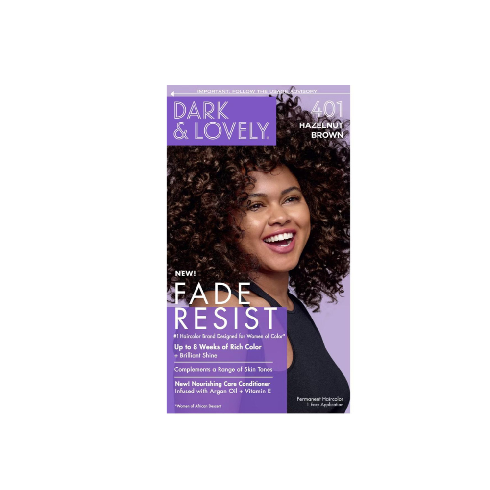 Permanent Color Hair Dark and Lovely Fade Resist  401 Hazelnut Brown