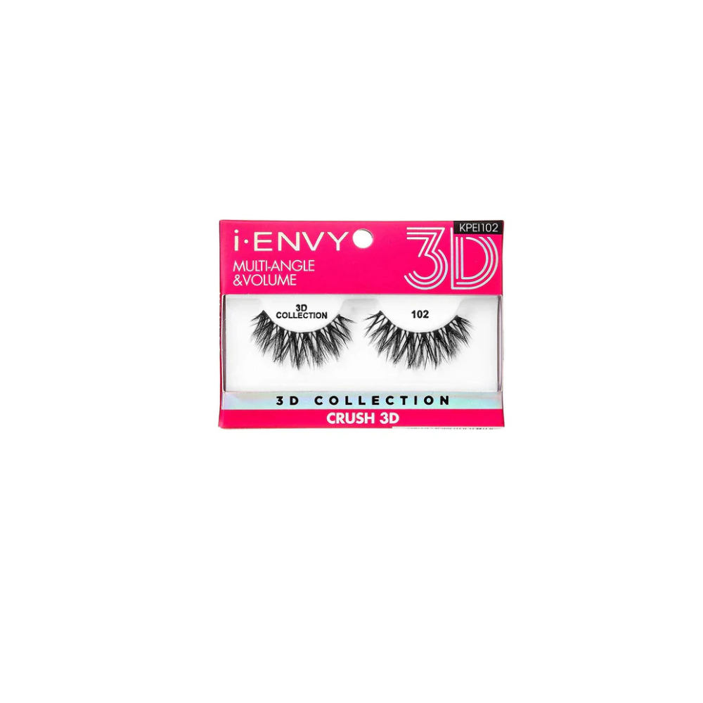 EYELASHES: Kiss i-ENVY 3D Collection Multiangle & Volume Eyelashes #KPEI102