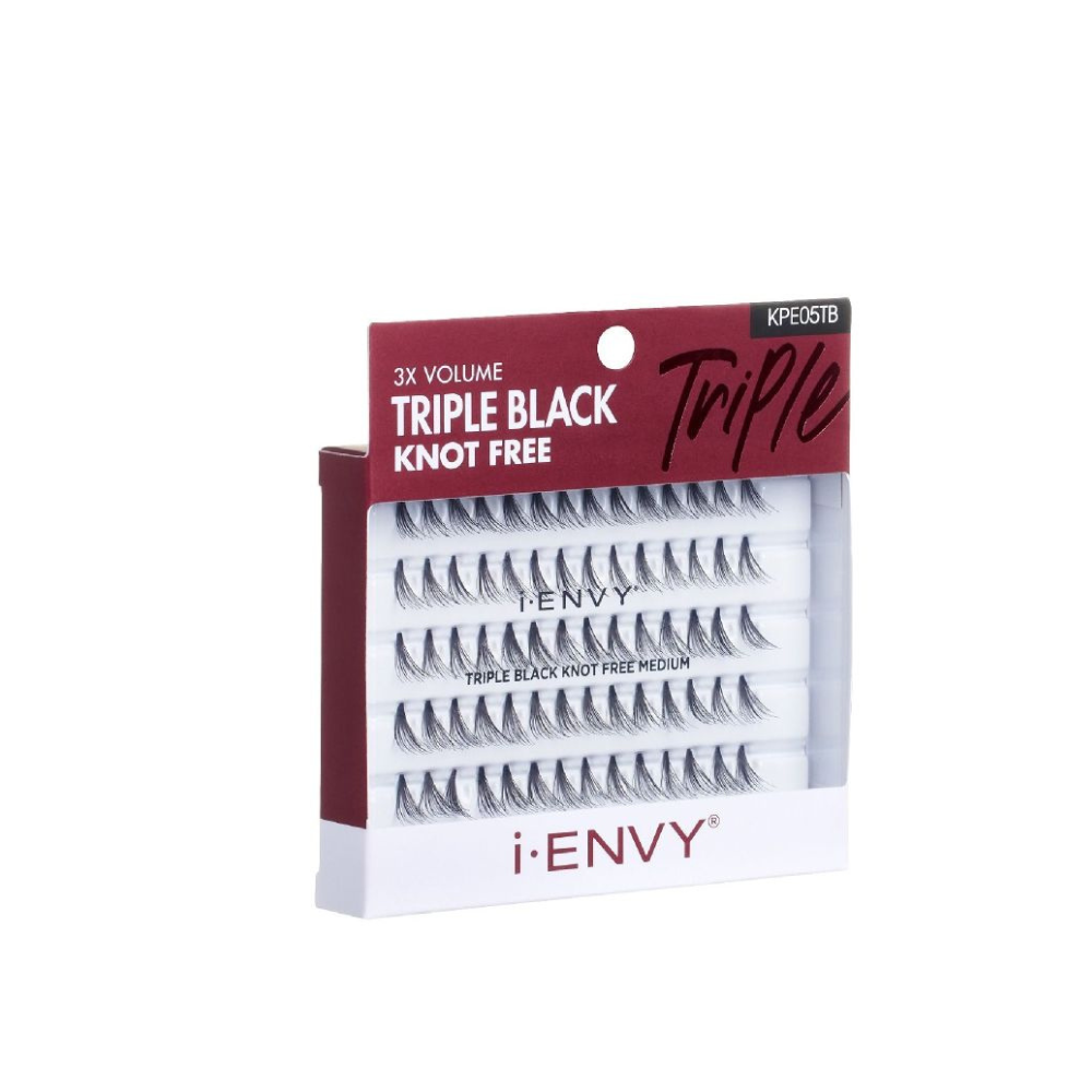 i-ENVY 3X Volume Knot Free 70 Individual Eyelashes - Triple Black Knot Free Medium #KPE05TB