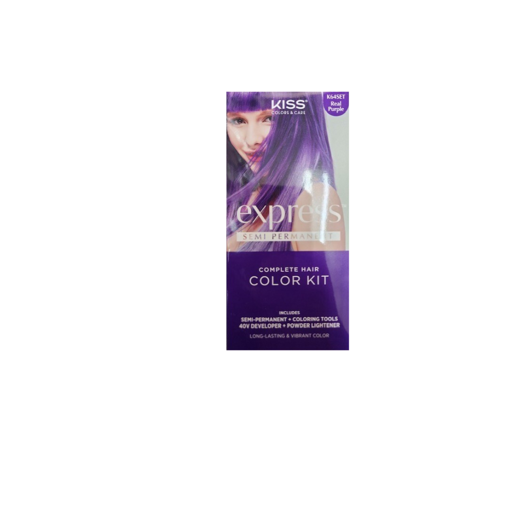 Kiss Express Semi Permanent Hair Color Kit K64SET  Real Purple