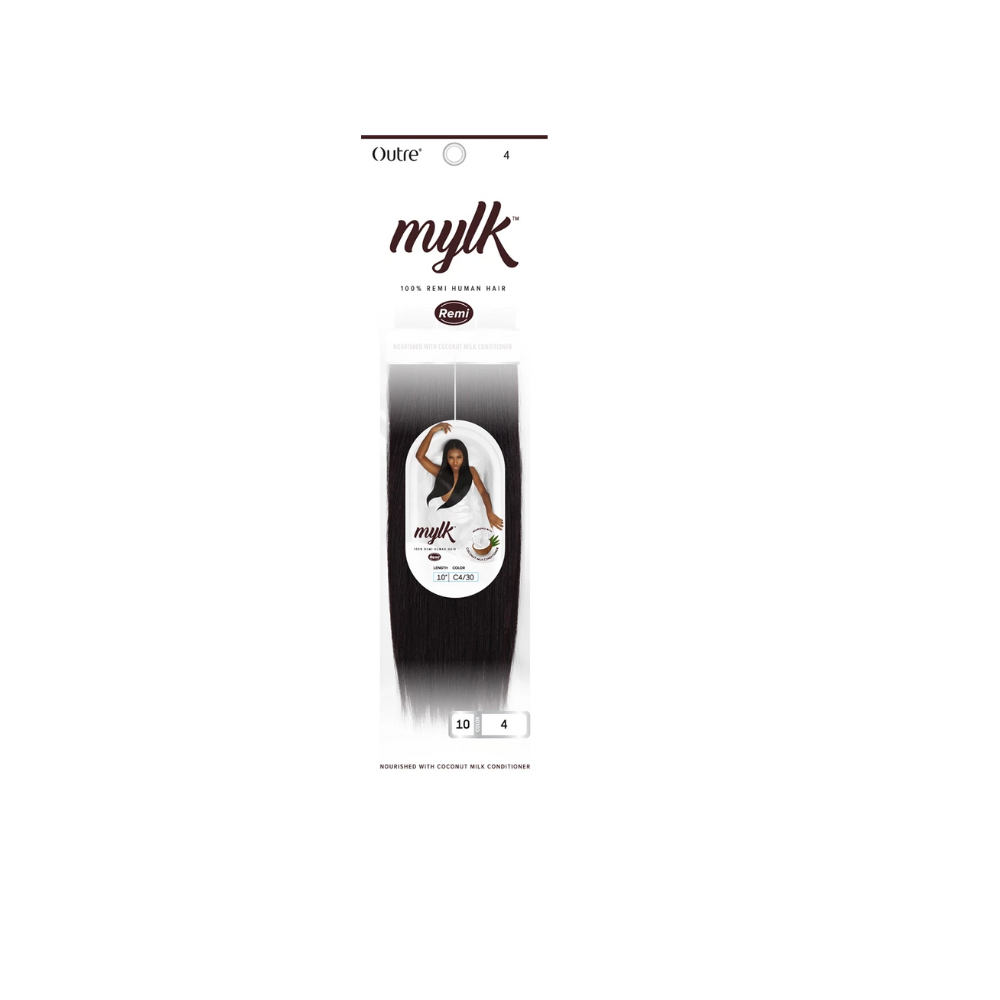 OUTRE MYLK 100% HUMAN HAIR WEAVING - YAKI  (Straight) -10"
