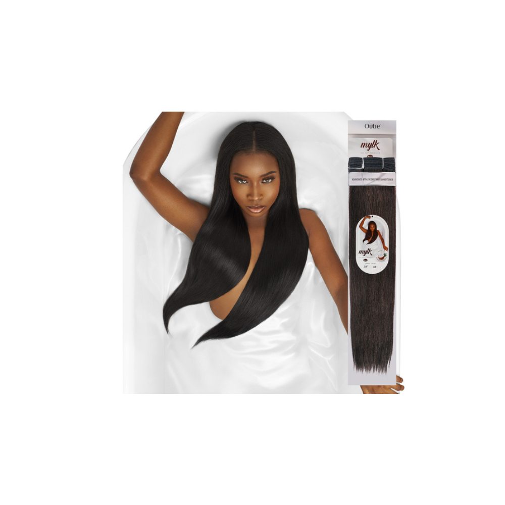 OUTRE MYLK 100% HUMAN HAIR WEAVING - YAKI  (Straight) -14"