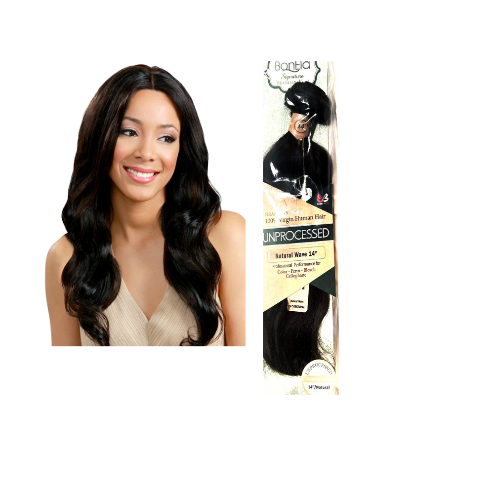 BonEla Brazilian 100% Virgin Human Hair Unprocessed  Natural Wave 14"
