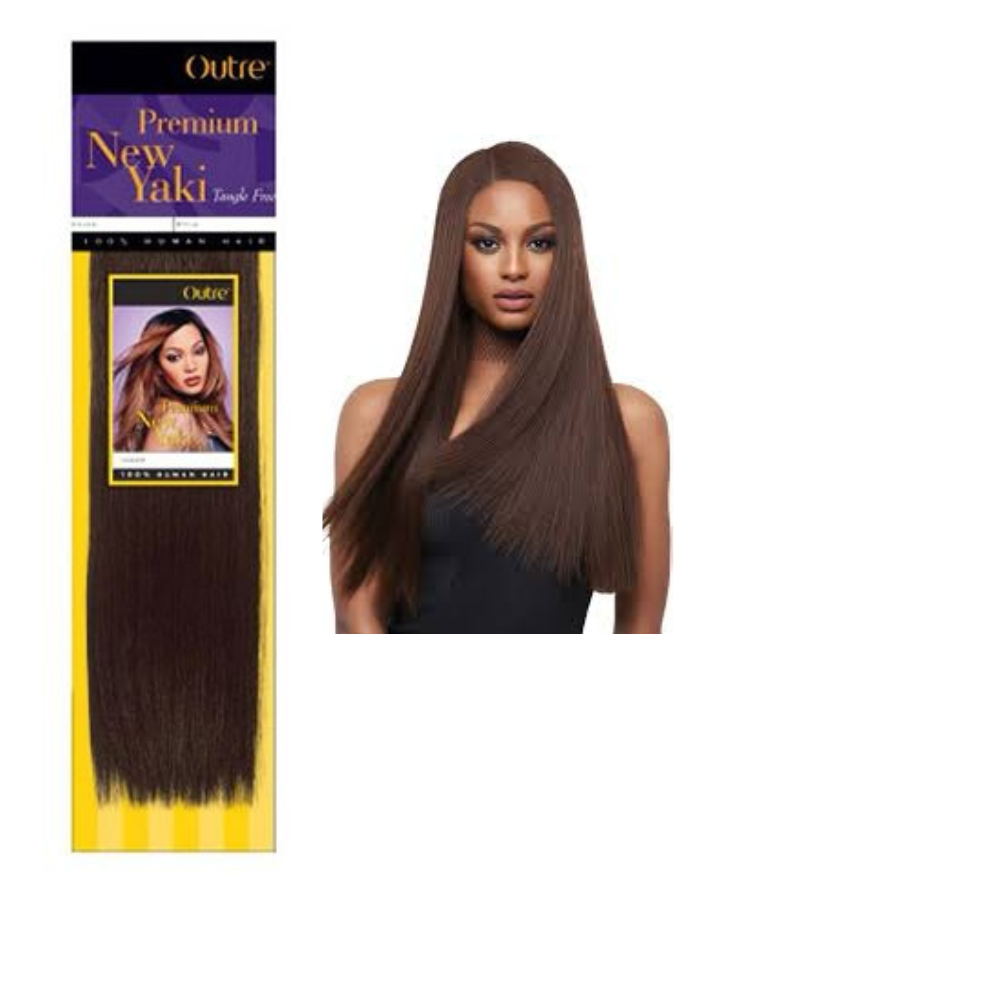 Outre Premium New Yaki 100%  Human Hair 12"