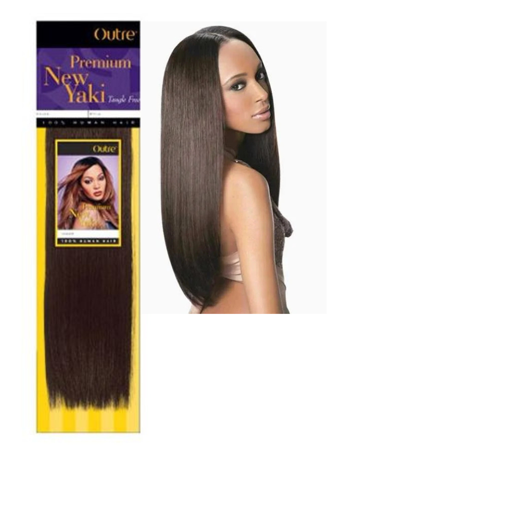 Outre Premium New Yaki 100%  Human Hair 14"