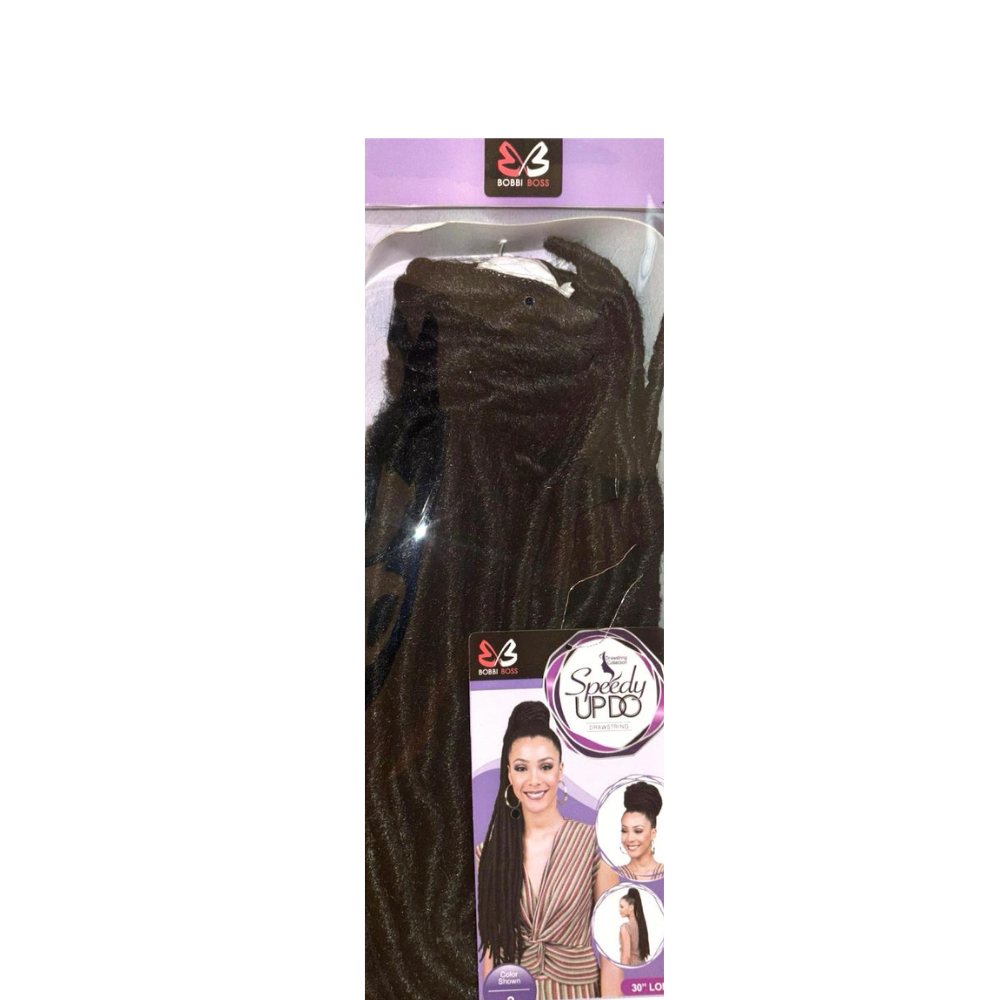BOBBI BOSS Synthetic Hair Drawstring Ponytail Speedy SPUP42 Faux Loc 30”