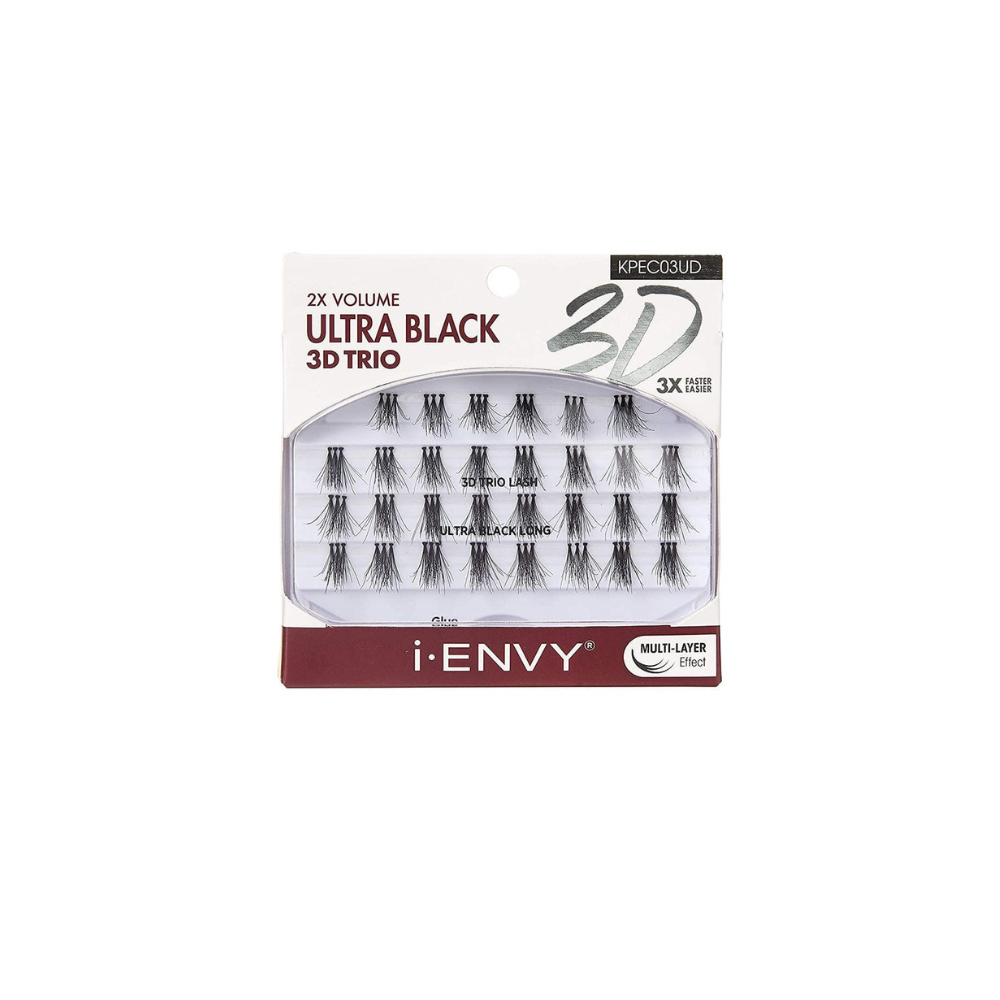 EYELASHES: Kiss I-Envy 2x Volume Ultra Black 3D Trio - KPEC03UD