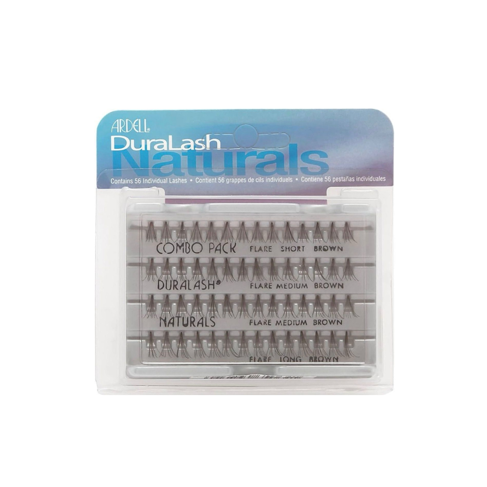 EYELASHES: Ardell DuraLash Naturals Combo Pack - Flare Short, Medium, Long Brown