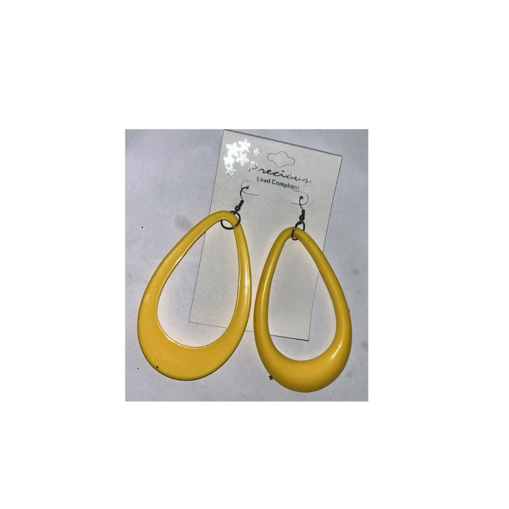 Yellow Teardrop Earrings